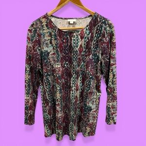 Cute pima cotton fairy aztec long normcore soft top long sleeve J. Jill